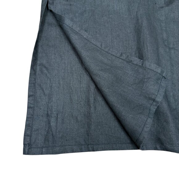 NWT Vintage PLAZA SOUTH 100% Linen Sleeveless Maxi‎ Dress Black | Size 8 - Picture 3 of 9